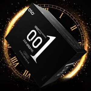 Alternative view of Hộp 10 cái Bao cao su 0.01 OLO đen kéo dài thời gian, nhiều gel siêu mỏng hương vani
